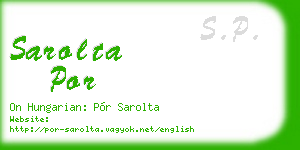 sarolta por business card