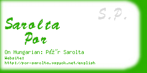 sarolta por business card